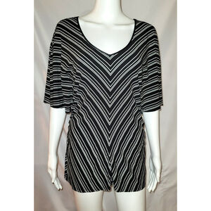 White House Black Market Striped Batwing Top - Size Medium